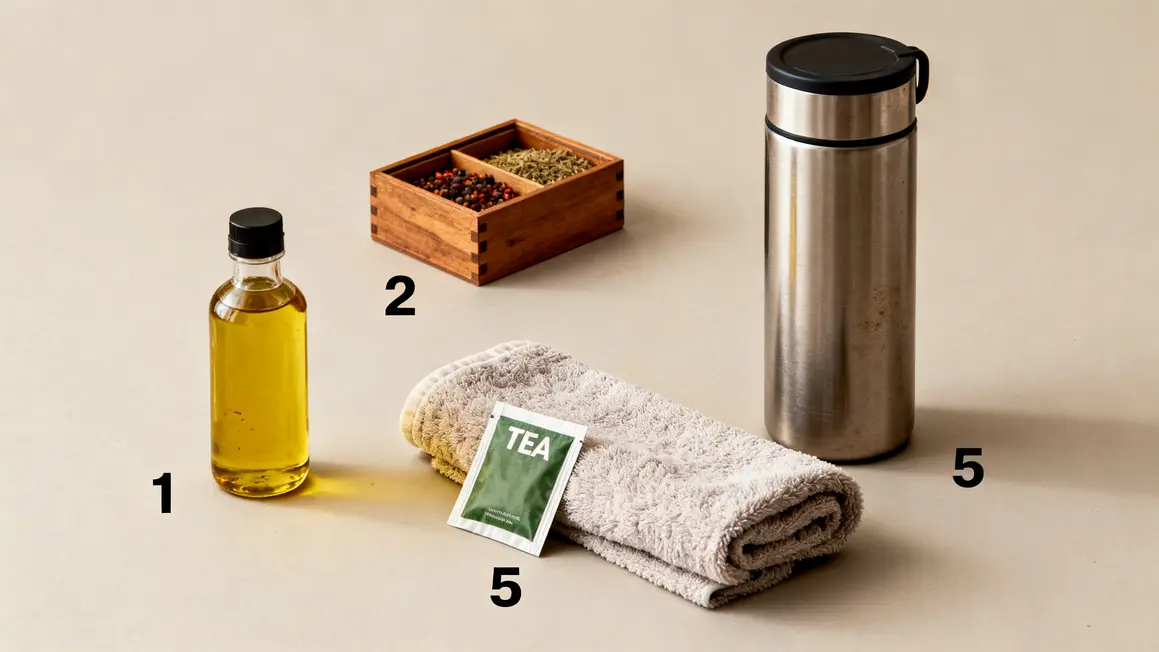 kit minimaliste objets ayurvediques numérotés