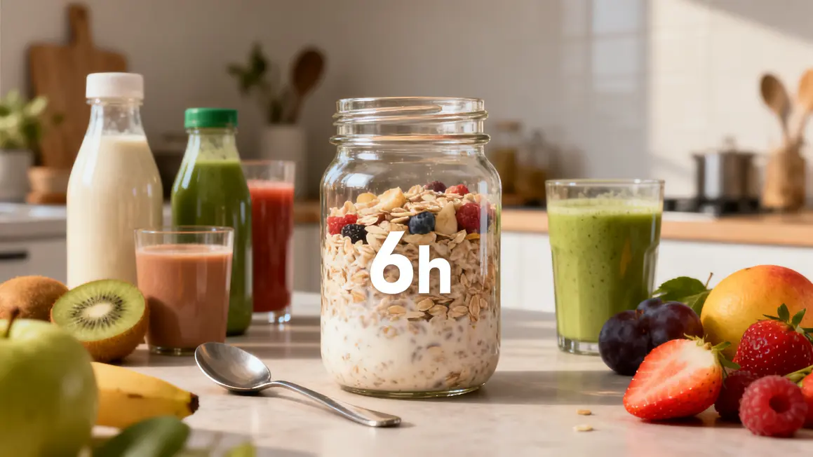 bocal transparent overnight oats concept perte de poids
