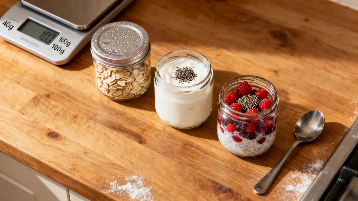 overnight oats perte de poids bocaux portions précises