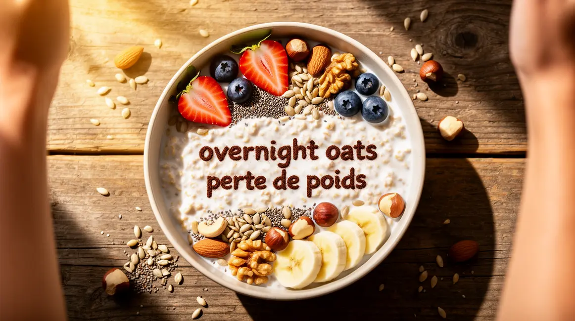 bol overnight oats perte de poids avec avoine fruits graines