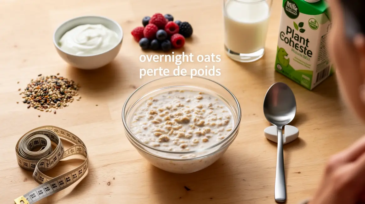 bol overnight oats perte de poids et toppings