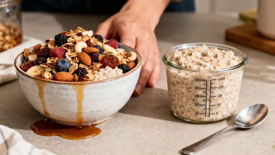 overnight oats perte de poids portion idéale vs portion trop grande