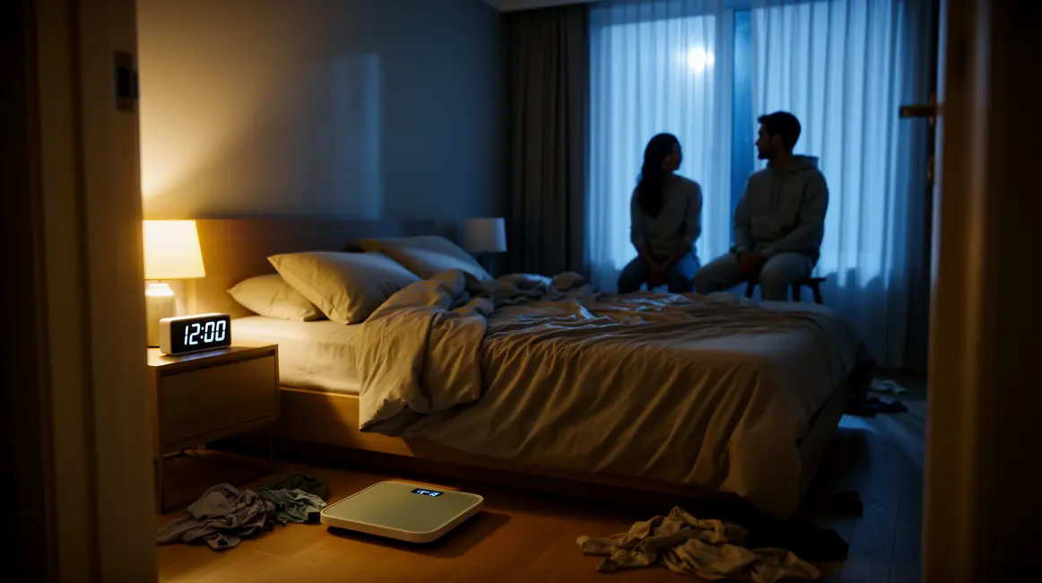 Scène de chambre paisible pour overnight perte de poids