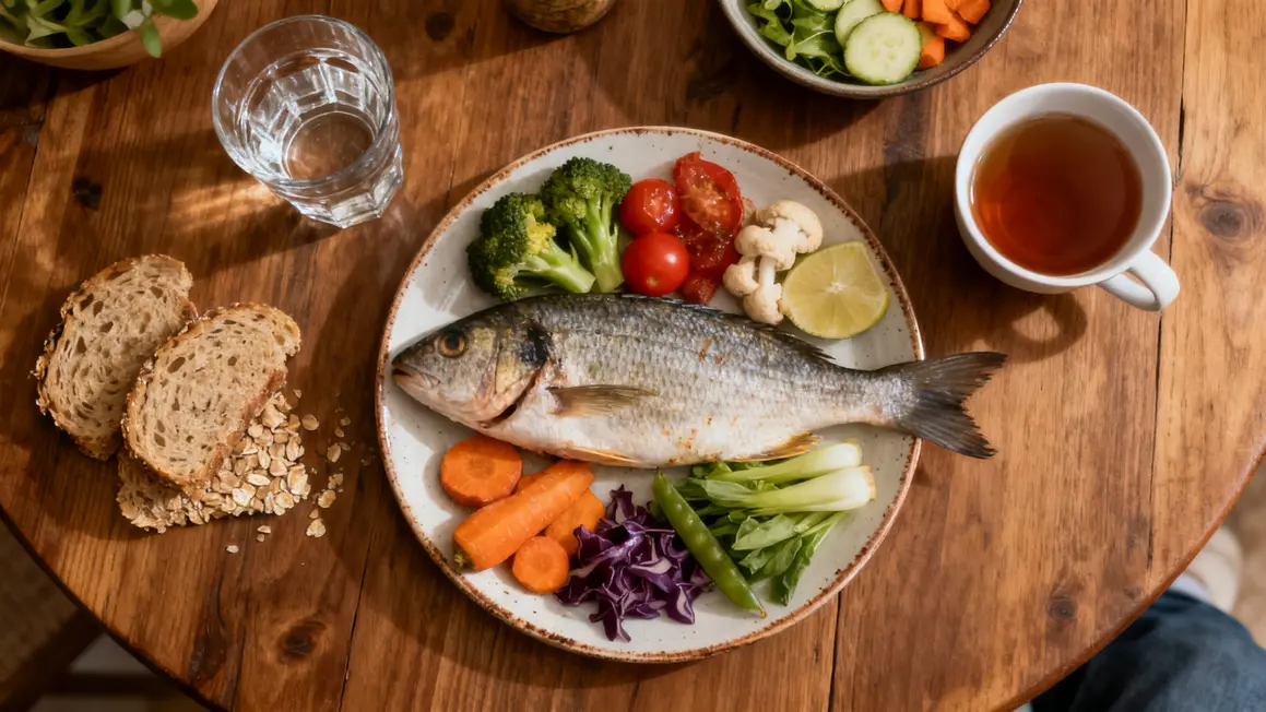 overnight perte de poids assiette poisson legumes grains