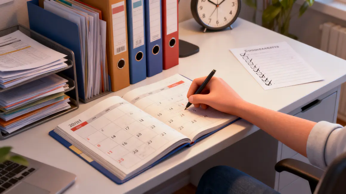 calendrier organisation visa Inde horloge liste cochee