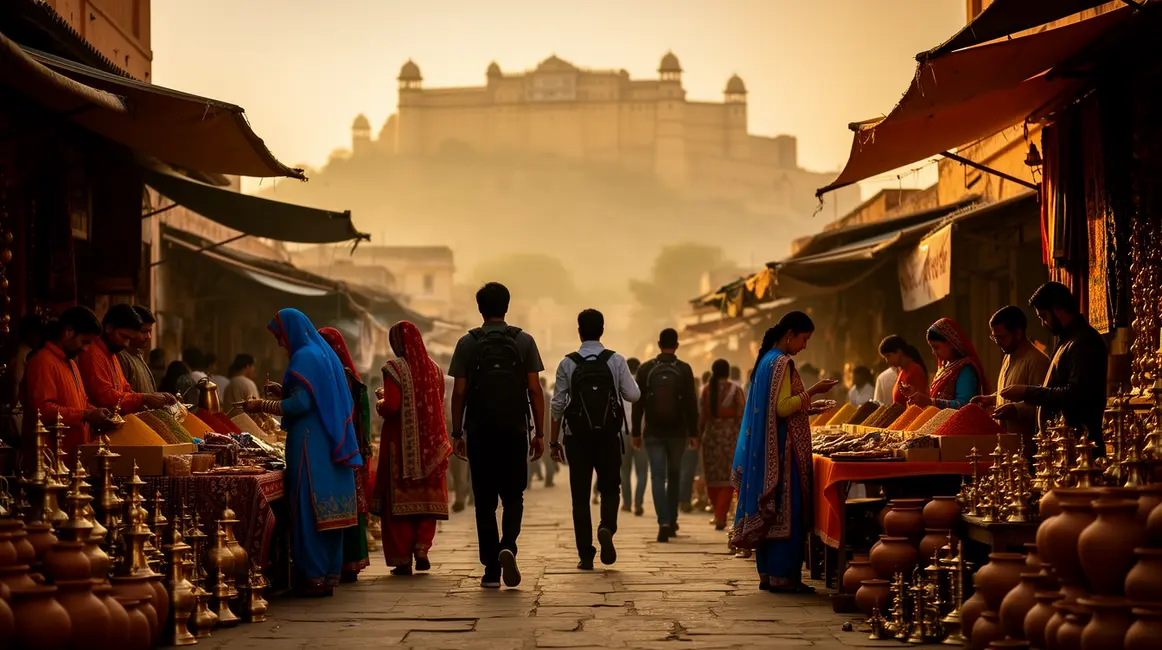 marché Rajasthan authentique budget voyageurs fort artisans