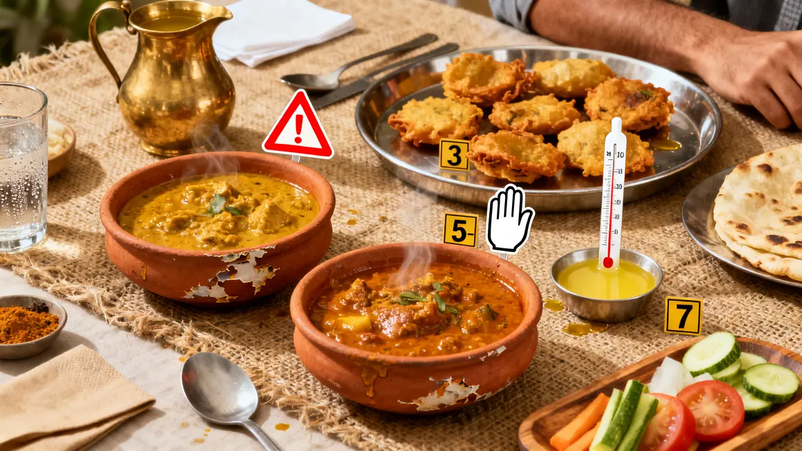 plat typique indien risques curry ghee crudite vigilance