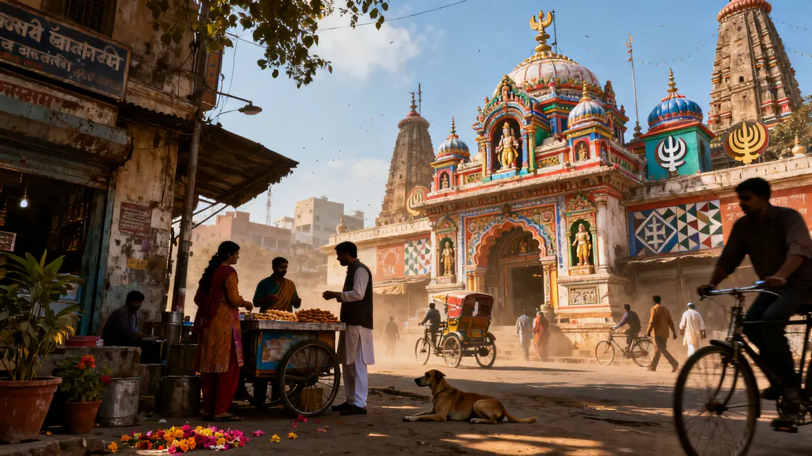 scène rue Delhi diversité religieuse