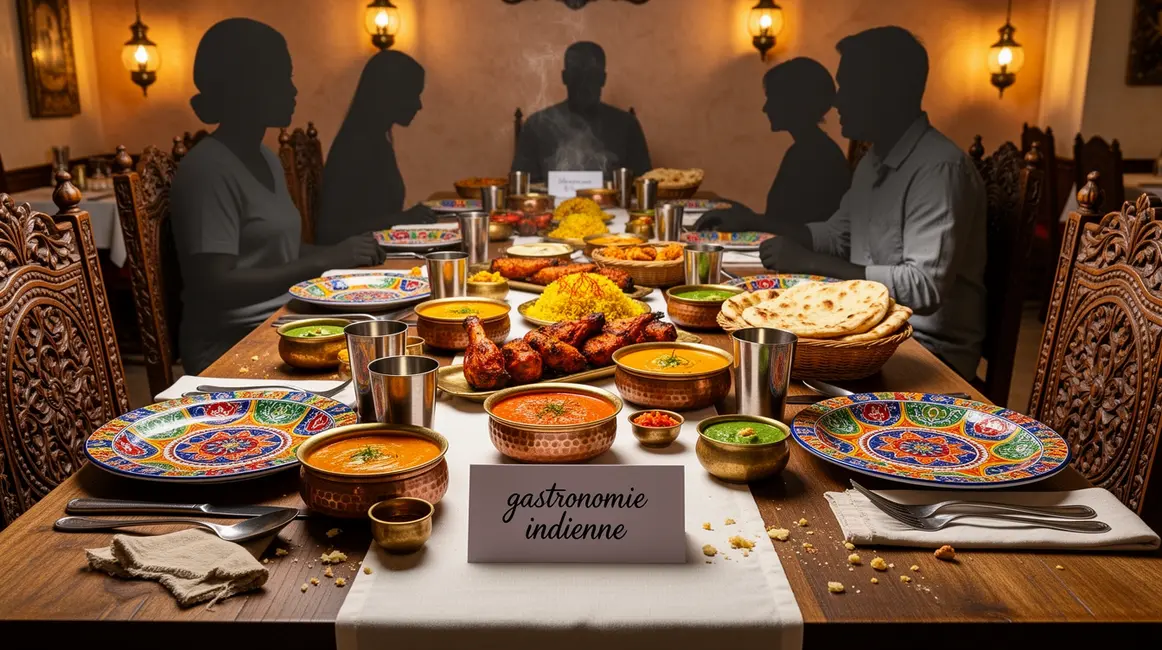 table restaurant indien plats variés gastronomie indienne