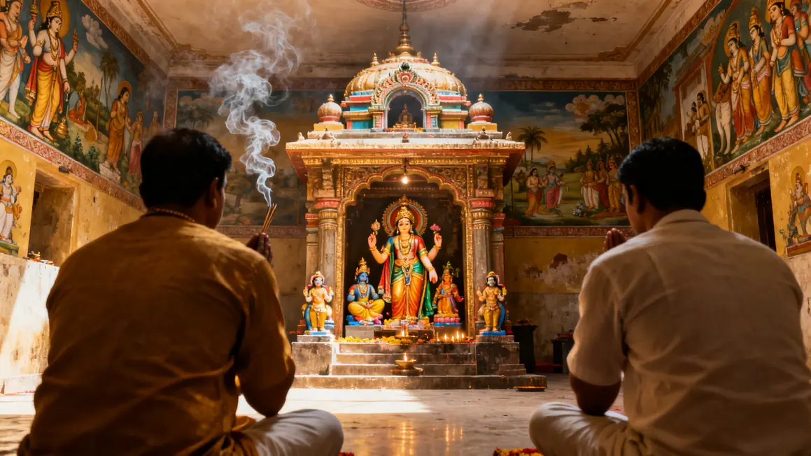 sanctuaire garbha griha rituel temple hindou