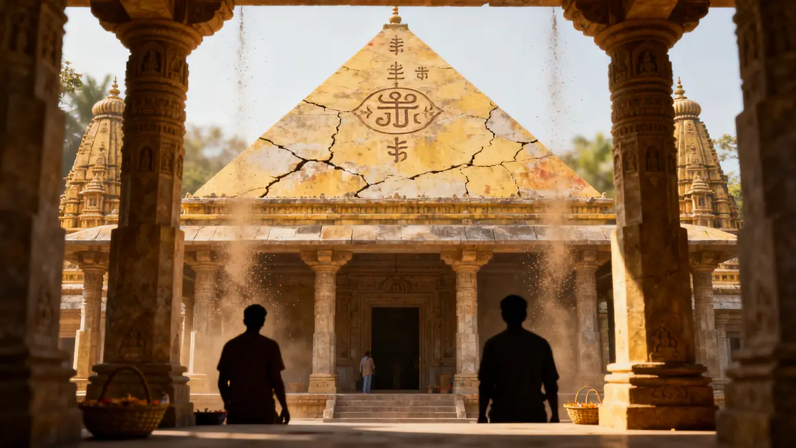 Architecture temple indien photorealiste tours sculptées