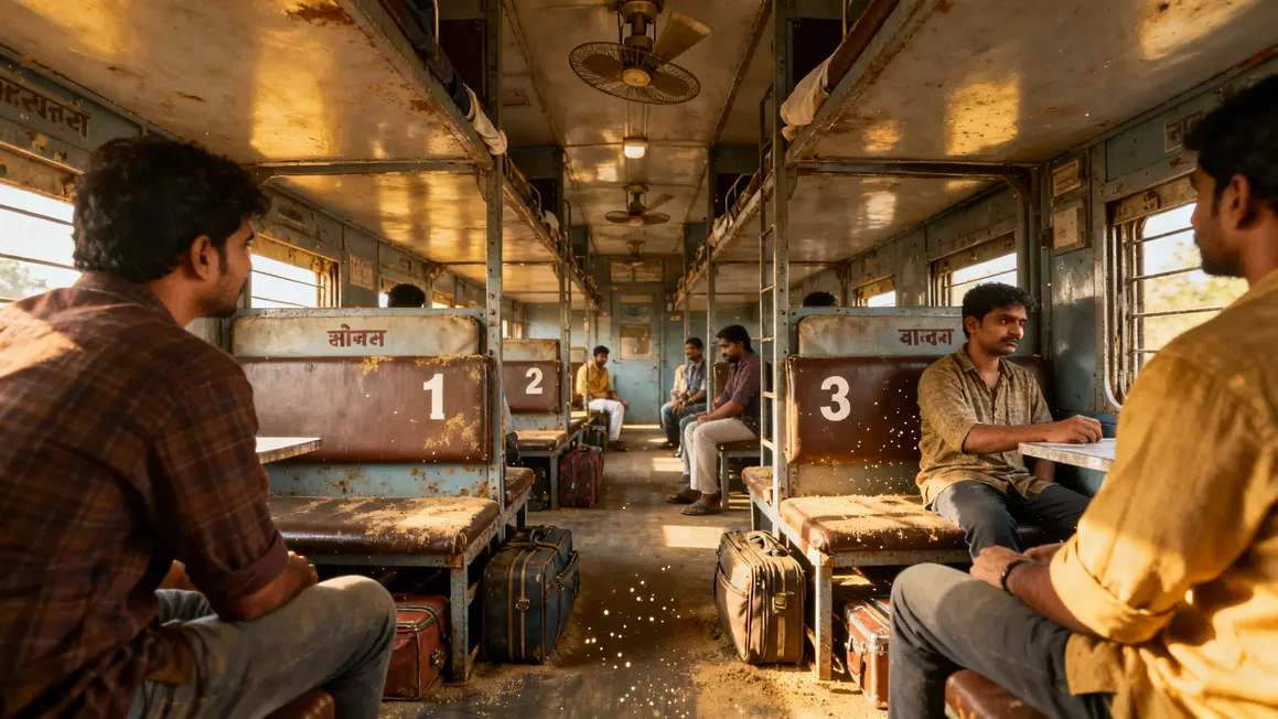 Classes train en inde wagon intérieur