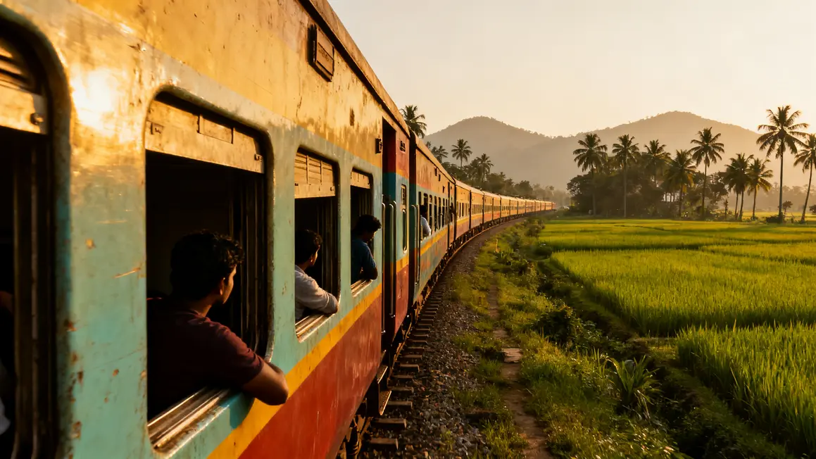 train en inde long train campagne indienne