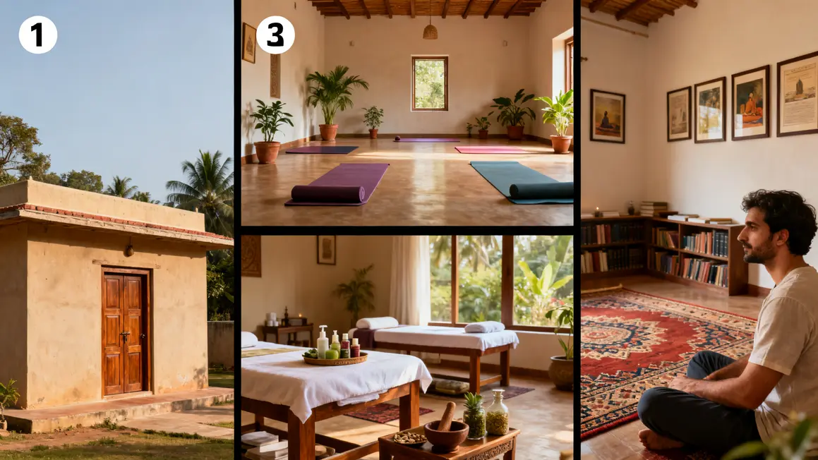 montage retraites yoga inde ashram centre resort formation