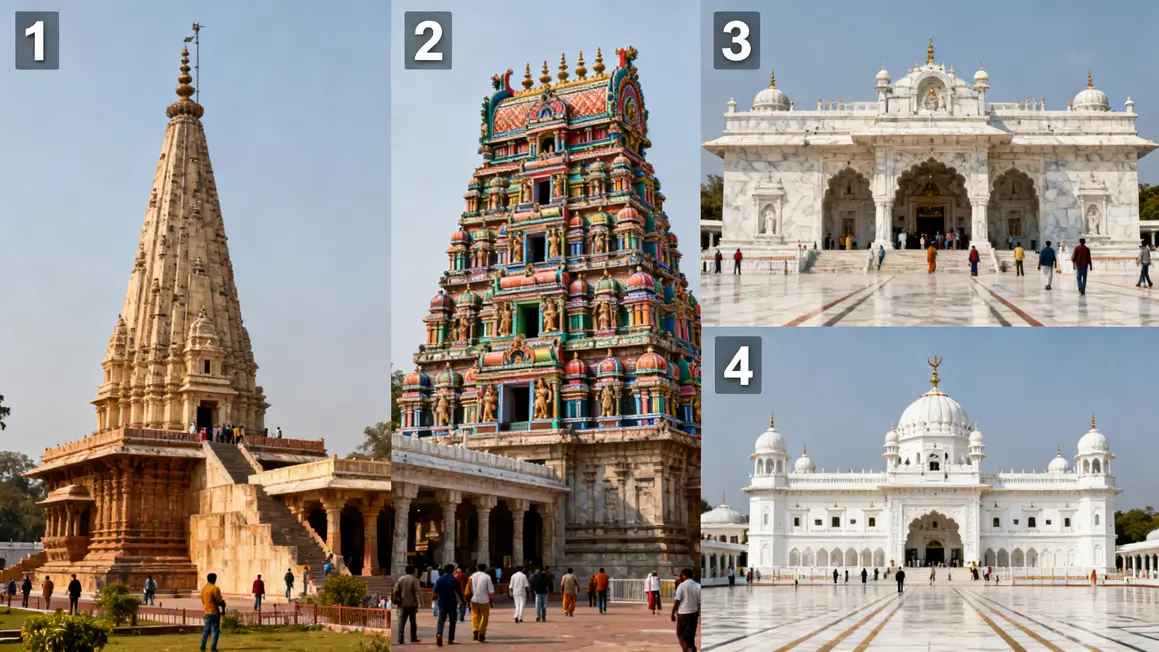 collage temples indiens nord sud jaïn sikh