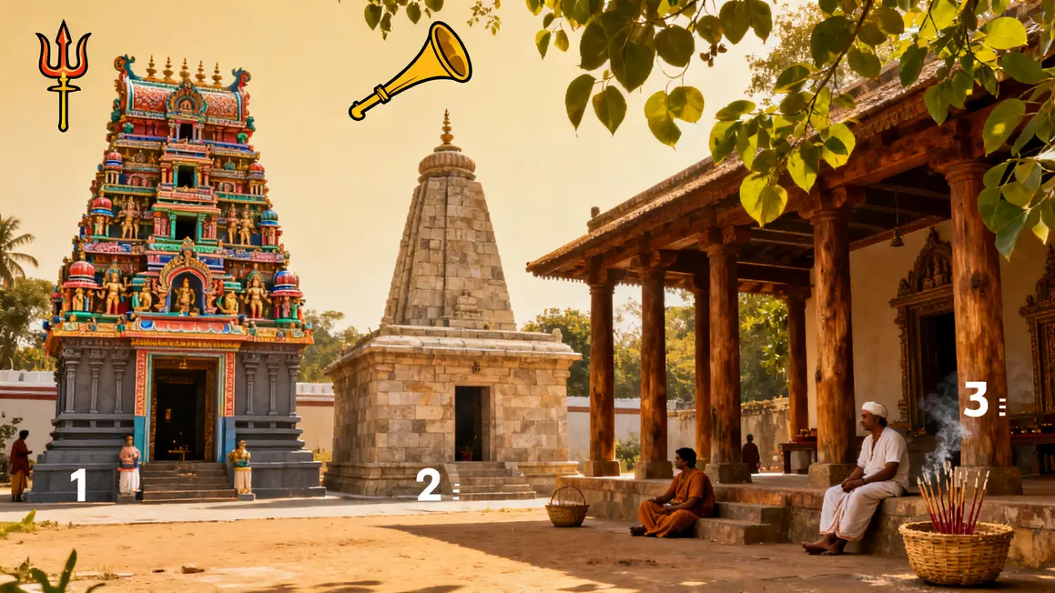 Gopuram sanctuaire ashram divinités