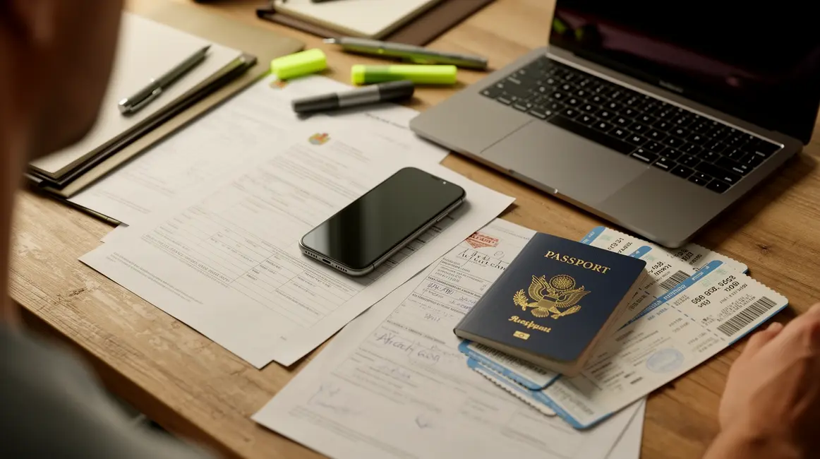 bureau visa inde passeport ordinateur