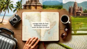 Carnet et carte pour voyage Inde du Sud questions à poser avant choix