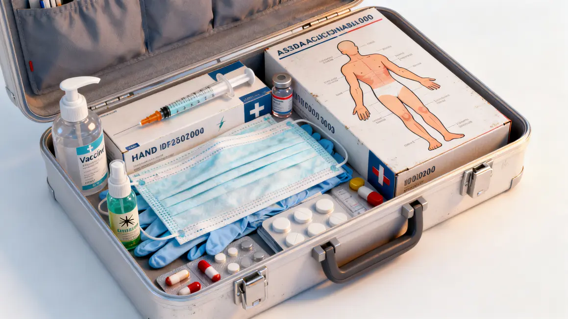 Trousse medicale vaccins et hygiene pour voyage Inde