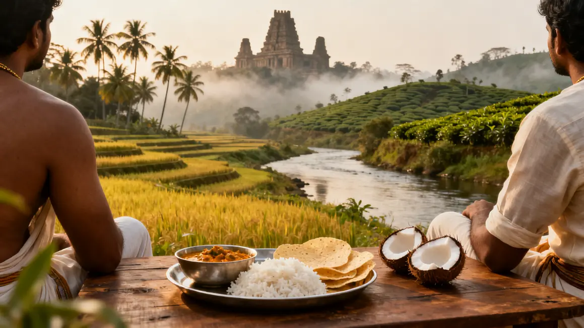 Rizières, cocotiers et plats typiques Inde du Sud