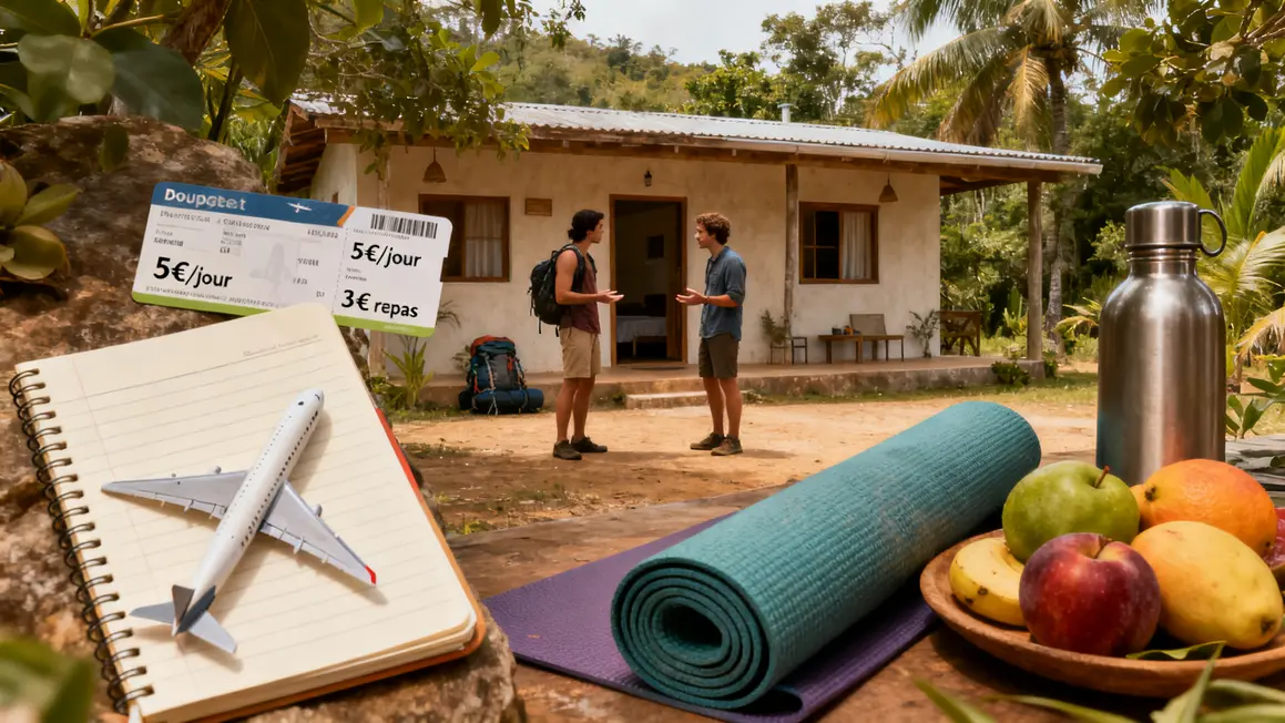 Organisation séjour yoga économique Inde carnet avion budget