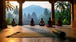 Tapis yoga ashram méditation Inde, questions choix