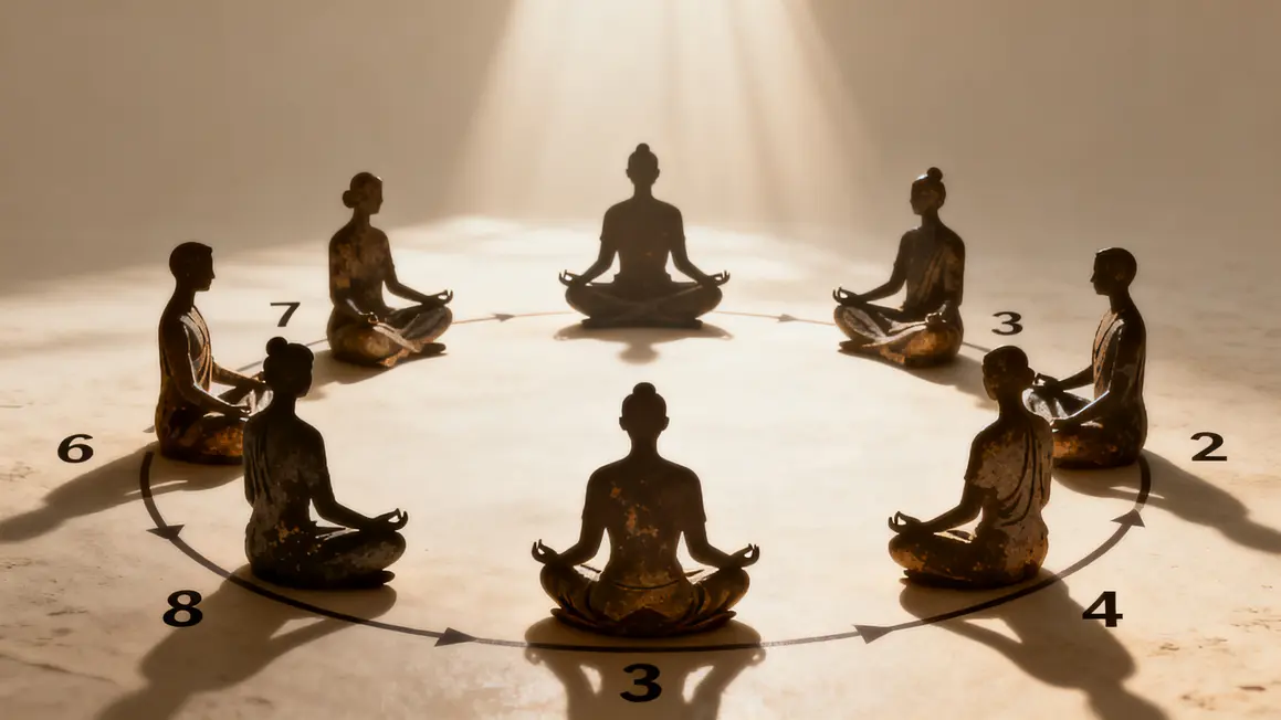 silhouettes lotus progression yoga spiritualite