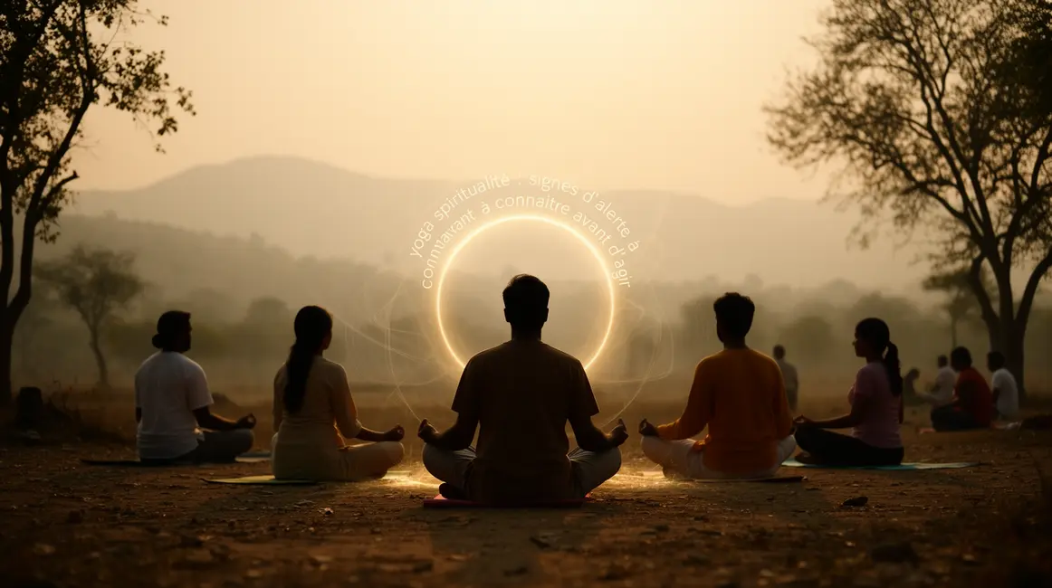 Paysage indien, méditation yoga spiritualité signes d'alerte