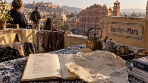 जब राजस्थान छोड़ने के लिए: जयपुर जनवरी-मार्च, मानचित्र और ochre महल में सूरज