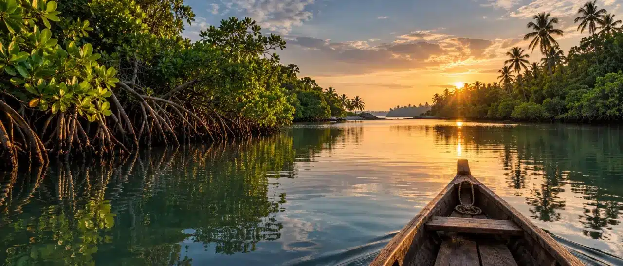 Backwaters de Poovar lors d'une excursion depuis Trivandrum