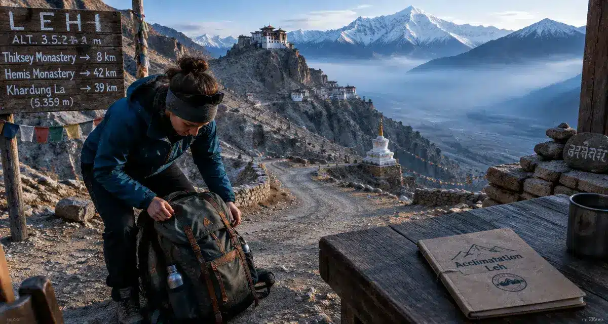 Trekking Ladak : randonnée en acclimatation à Leh, avant un col à 5000 m